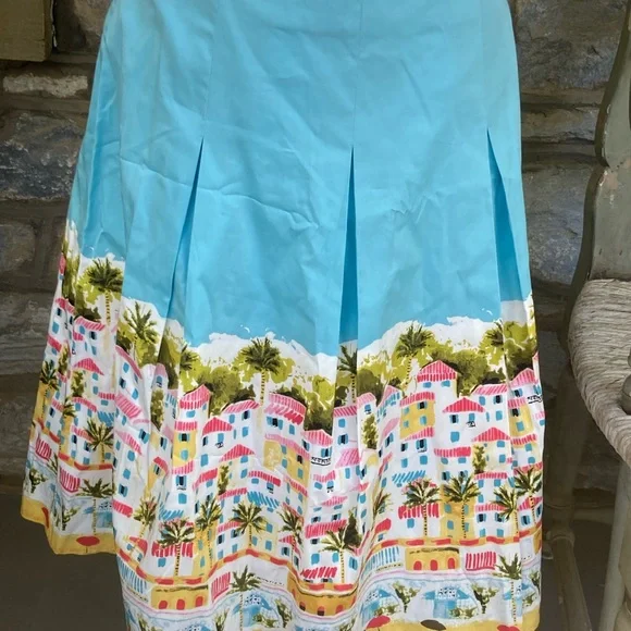 Talbots Santorini Print Skirt NWT Size 4 - Picture 3 of 16